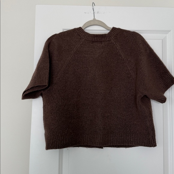 Universal Thread Chocolate Short Sleeve Knit Cardigan - Picture 7 of 9